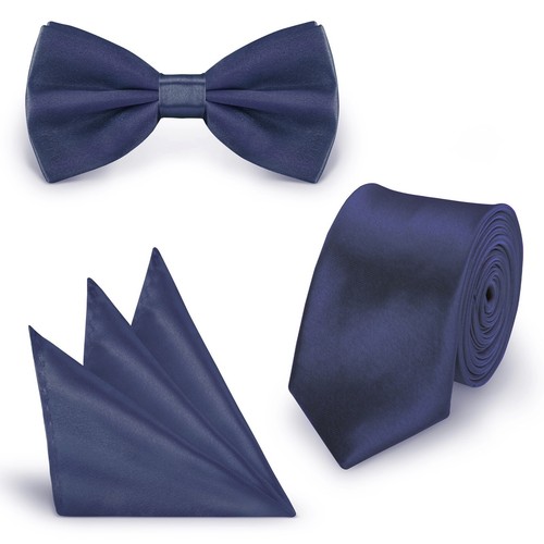 Set tiefblau krawatte - tiefblau, (12)