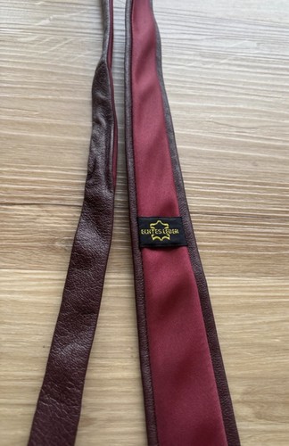 Vintage lederkrawatte schmale - vintage,