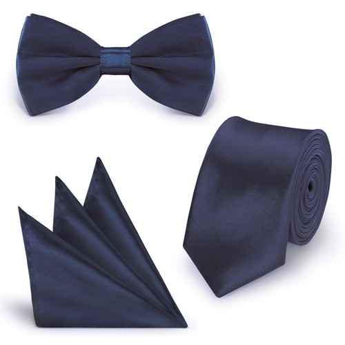 Set dunkelblau krawatte - dunkelblau, (13)