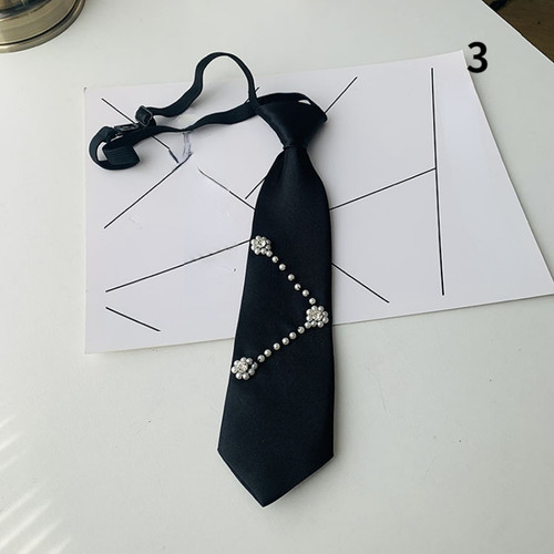 Unisex krawatte schwarz faux - schwarz,