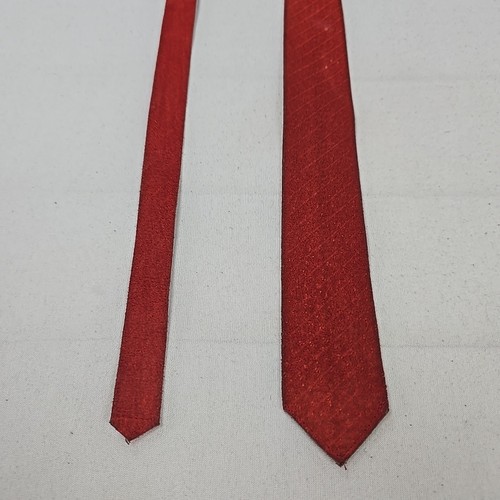 Lederkrawatte rot schmal - lederkrawatte,