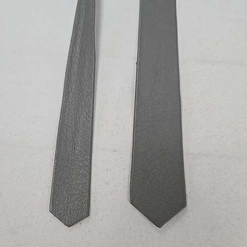 Leder krawatte grau vintage - leder,